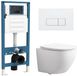 QeramiQ Dely Swirl Compact Toiletset - Inbouwreservoir - Slimme Zitting - Glans Wit