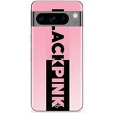 Google Pixel 8 Pro hoesje blackpink roze en zwart logo Maniacase