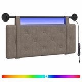 vidaXL Hangend hoofdbord Grijs Antiek PU