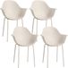 Outsunny Tuinstoelen - Staal - Kunststof - 59L x 55B x 84H cm - Grijs