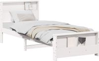 vidaXL Bedframe Wit 90 x 200 cm Massief Grenenhout
