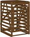 Abri pour poubelle sur roulettes marron miel bois massif de pin