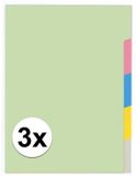 Merkloos 3x Ringmap tabbladen A4 5 tabs - tabbladen