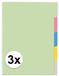 Merkloos 3x Ringmap tabbladen A4 5 tabs - tabbladen