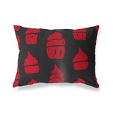 BonaMaison Rood-Zwart Decoratieve Kussensloop, Kussenhoezen Bank, Decoratieve Kussenhoesjes, Kussensloop; Sofa, Slaapkamer, Kantoor, Auto 45x60 Cm - Ontworpen en vervaardigd in Turkije
