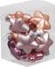 Othmar Decorations Kerstornamenten - sterren - 12x st - mix roze - 4 cm - glas