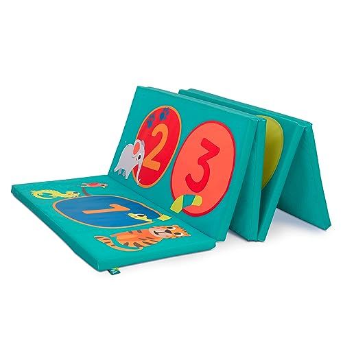 B. toys BX2294Z B. Tumbling Gymnastiek voor kinderen, cijfers, dieren, hinkelspel, opvouwbare gym vanaf 3 jaar - Hop-n-Count Mat, Multi