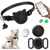 GPS tracker chat - GPS traceur chat - Sans abonnement - Collier réglable - Noir