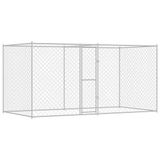 vidaXL Hondenbench - Zilver - Staal - 400 x 200 x 200 cm