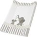 Rotho Babydesign Wigvormige Aankleedkussen in Gebreide Look, Vanaf 0 Maanden, Limeted Edition, Wit Met Moderne Olifanten