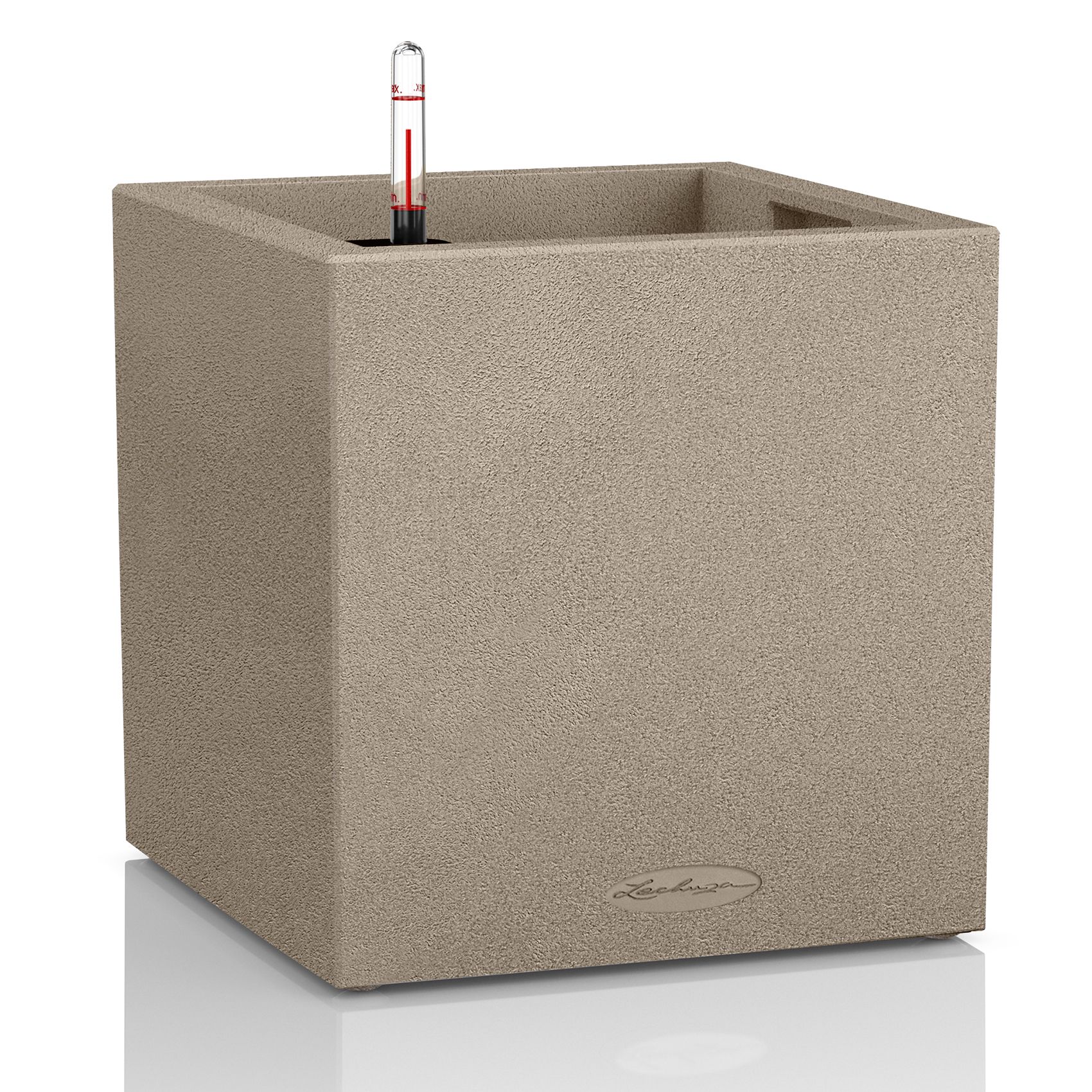 LECHUZA CANTO Box Plantenbak - Vierkant - 30x30x30cm - Beige - Kunststof