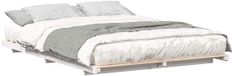 vidaXL Bedframe, Wit, 160 x 220 cm, Massief Grenenhout