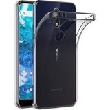 Phonillico® Transparant Gel TPU-hoesje voor Nokia 7.1