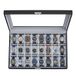 SONGMICS 24 Box grote horlogekast glazen top, zwart