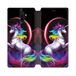 Beschermhoes Oppo Beschermhoes van leer voor Oppo A9 (2020), motief: eenhoorn, regenboog