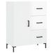 vidaXL Dressoir Hoogglans Wit Bewerkt Hout 69,5x34x90 cm