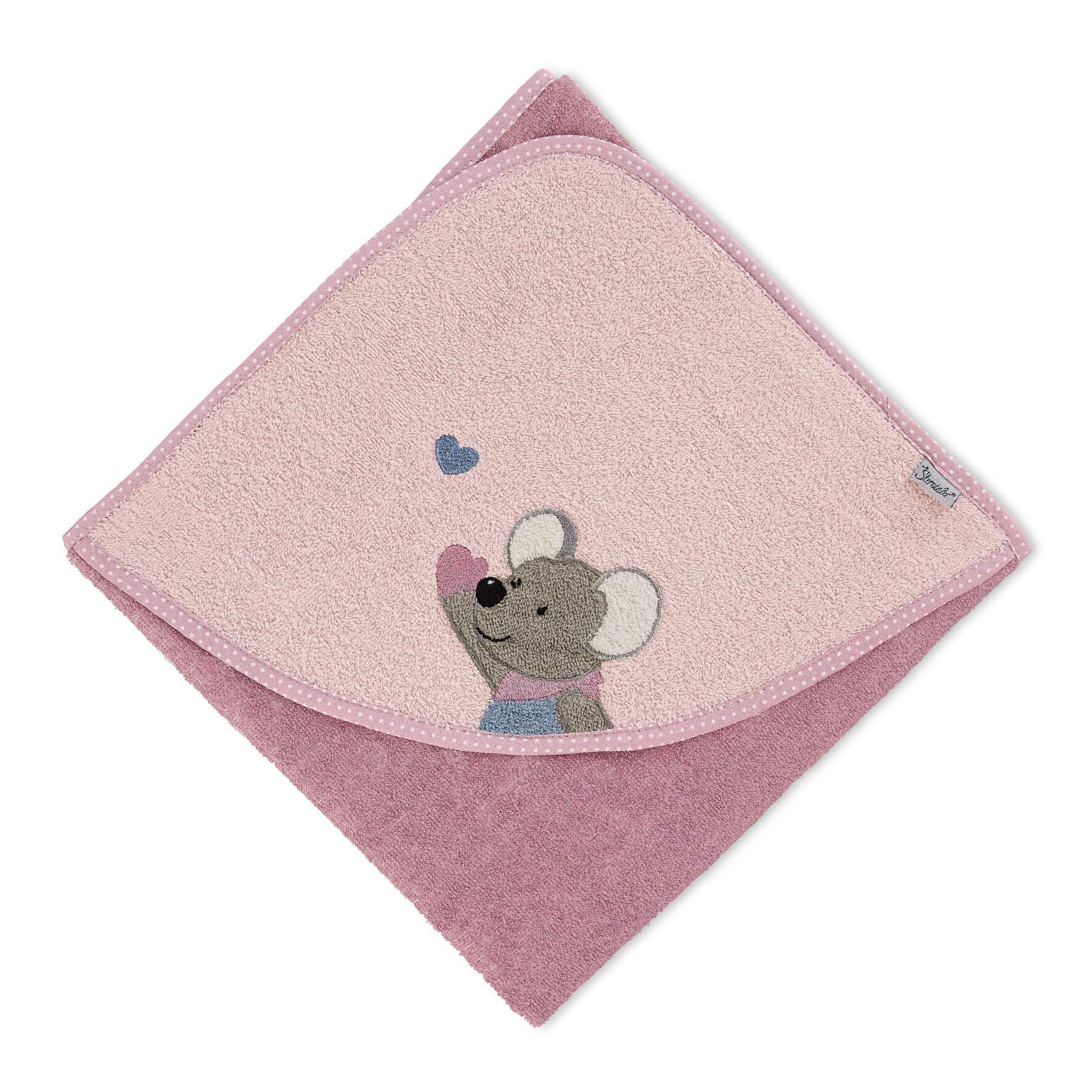 Sterntaler Badhanddoek Mabel roze 80 x 80 cm