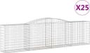 vidaXL Gabions - 25 pièces - voûté - 400x50x100/120 cm - fer