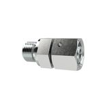 Riegler Instelbare rechte schroefverbinding, afdichtkegel, M20x1,5 a., buitendiameter buis 14 mm, PN 630, SW1 27, SW2 27, verzinkt staal