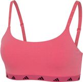 Adidas Sportswear Scoop Bralette - Sport Active Essentials Cotton - Roze