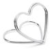 PartyDeco Naamkaart/plaatskaart houders - hartje - Bruiloft - 10x stuks - zilver - 2,5 cm
