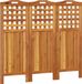 vidaXL Kamerscherm met 3 panelen 121,5x2x115 cm massief acaciahout