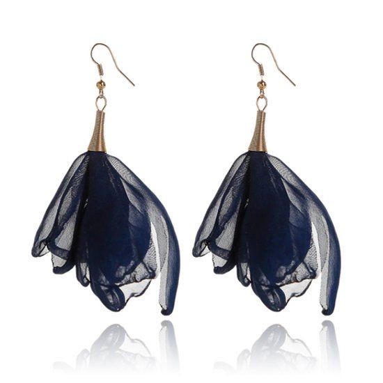 Deja Jewels Lookinggoodtoday Grote Kwast Oorbellen LGT JWLS - Blauw