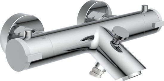 SCHÜTTE London Thermostatische Badkraan - Chroom - 15 cm Hartafstand