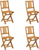 vidaXL Bistrostoelen voor buiten Naturel Massief Acacia Hout