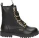 Vingino Eva High Veterboots - Laarzen Met Veters - Meisjes - Zwart - Maat 28