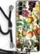 Case Company® - Samsung Galaxy S21 Case with Cord - Classic Flora - Black Cord - Back Cover
