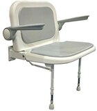 Opklapbare zitting met rugleuning en verstelbare armen