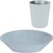 Excellent Houseware Koopman International Serviesset 8-delig - kunststof - wit - 4 personen