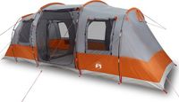 vidaXL Tunneltent 4-persoons waterdicht grijs en oranje