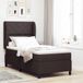 Prolenta Maison Exclusive - Boxspringbed met hoofdeinde, donkerbruin, 100 x 200 cm, gestoffeerd