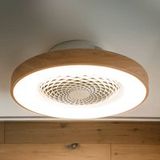 Mantra Iluminación Smart LED plafondventilator Tibet, houtkleur, stil, Ø 65 cm