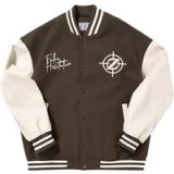 Rigorer Geborduurd gevoerd jasje Herfst/Winter 2025 Unisex 3XL Bruin/Crème Polyester