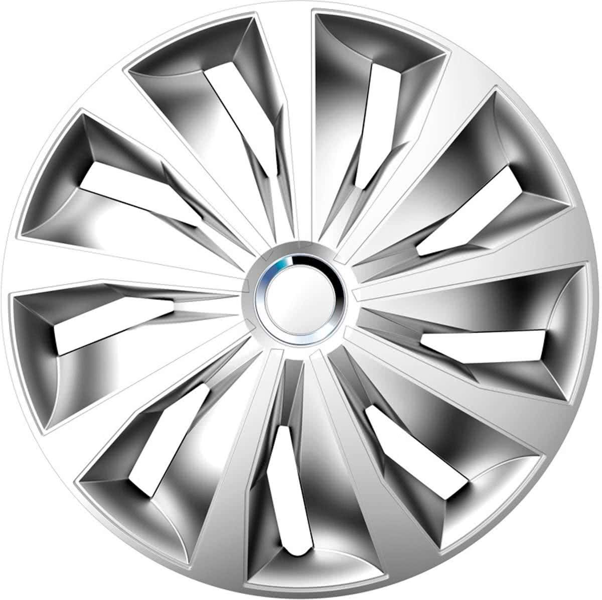 AutoStyle 4-Delige Wieldoppenset Grip Pro 16-inch Zilver