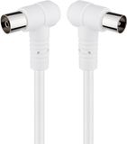 Goobay Angled Antenna Cable (80 dB), Double Shielded 3.5 m