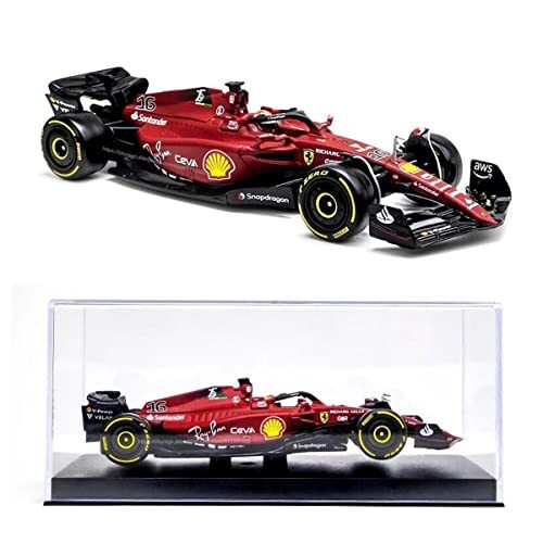 Bburago -BBURAGO-1/43 Ferrari-SF 2022 Formule 1-met helm #Leclerc-New FA 2022 miniatuurauto voor kinderen, replica op maat, 36831L