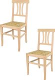t m c s Tommychairs Artemisia - Eetkamerstoelen - Set van 2 - Naturel - Rotan & Hout