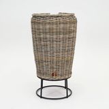 Van der leeden Regenton Rotan Jeroen (200L) D70H125Cm Grijs