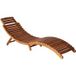 Maison Exclusive Chaise Longue Lot de 2 avec table et coussins acacia massif