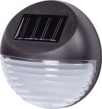 Éclairage LED solaire - 8x pièces - pour maison/mur/clôture - 11 cm - noir