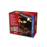 Konstsmide LED biertuin kettingen systeem basisset, incl. dimmer, E27, 10 heldere peren/amberkleurige diodes, 24V, buiten (IP44), zwarte kabel - 233-830