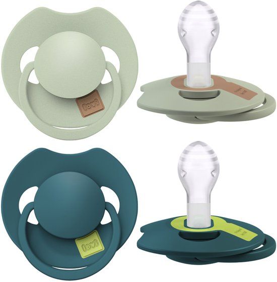 Difrax LOVI Fopspeen Dynamisch - Prime - 18+ Maanden - Lichtgroen & Groen - 2 Stuks