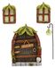 Omgoods Fairy Deur - Glow Raam Decoratie - Miniatuur Tuin Ornament - Buiten Decoratie - Synthetische Hars - 10x2x14,5cm - Tuindecoratie