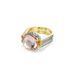 Swarovski Chroma ring, Cushion-slijpvorm, Meerkleurig, Goudkleurige toplaag