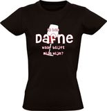 Sol's Ik ben Dafne, waar blijft mijn wijn Dames T-shirt - Zwart - L