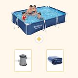 Bestway Rechthoekig Steel Pro Zwembad - 300 x 201 x 66 cm - Blauw